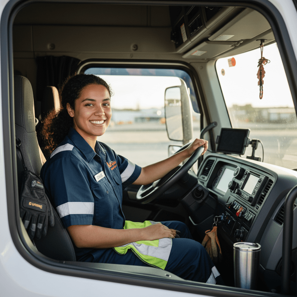 Driver reviewing pay details